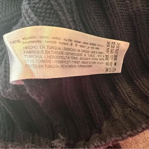 Zara Angle Zip Ribbed Mock Neck Oversized Cotton Sweater - Picture 8 of 8